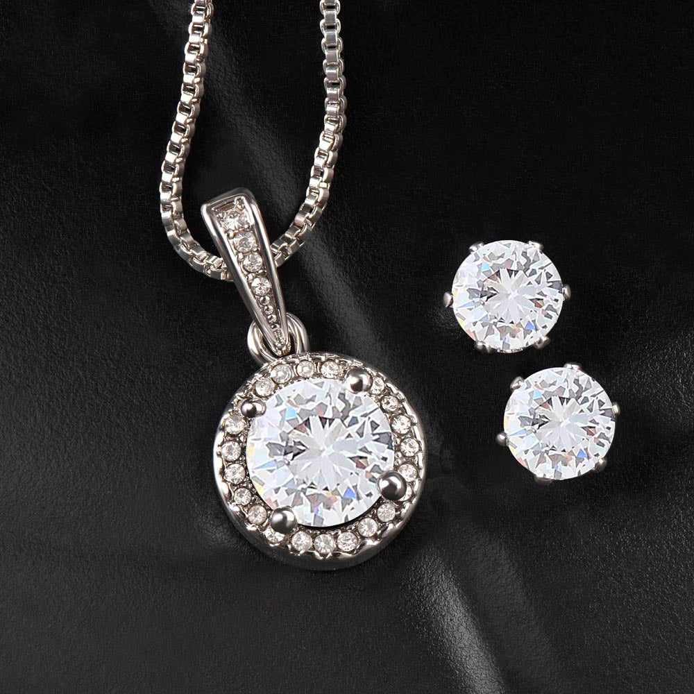 To Our Graduate Daughter- Laurel Necklace Plus FREE Earrings