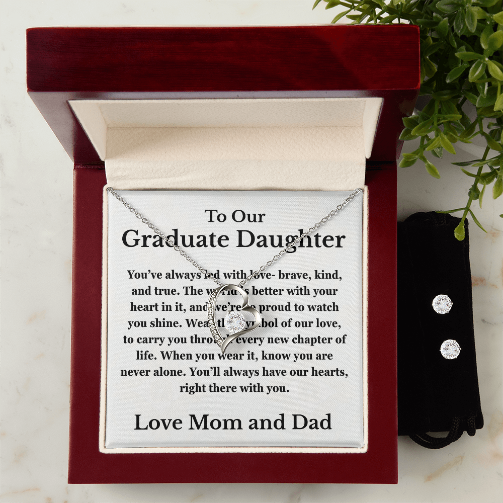 To Our Graduate Daughter- Willa Necklace Plus FREE Earrings