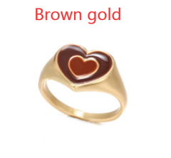 Chunky Retro Love Heart Ring