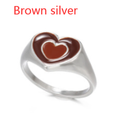 Chunky Retro Love Heart Ring