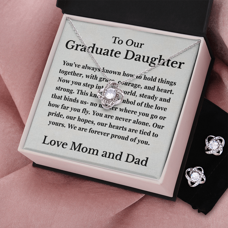 To Our Graduate Daughter- Willow Necklace Plus FREE Earrings