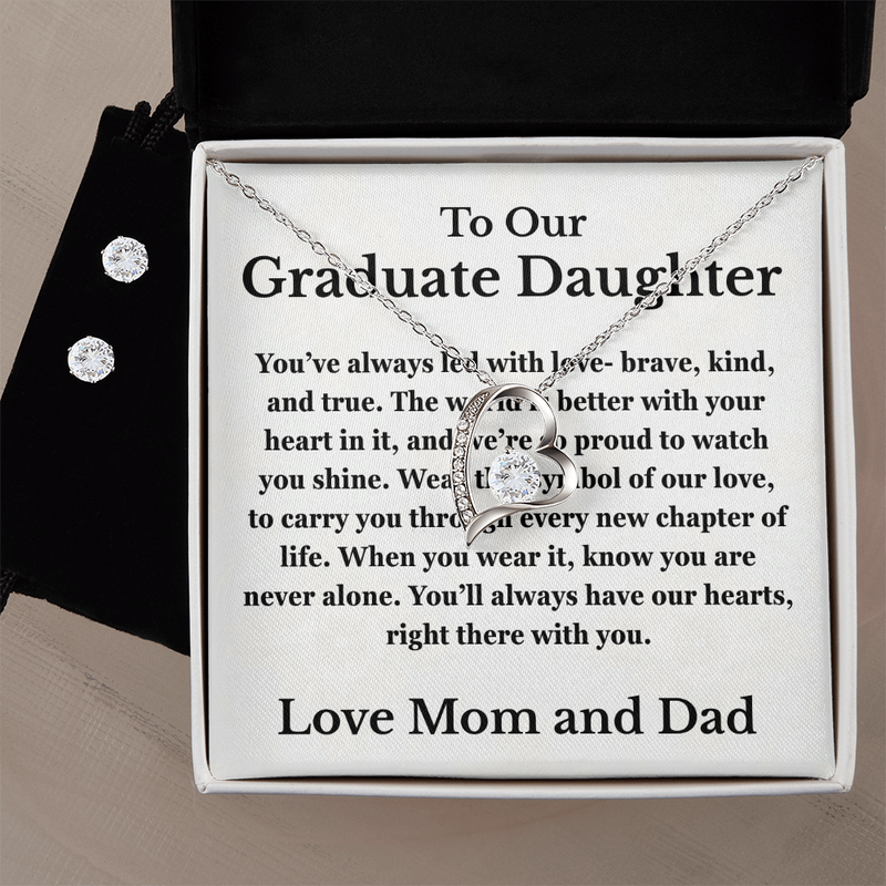 To Our Graduate Daughter- Willa Necklace Plus FREE Earrings