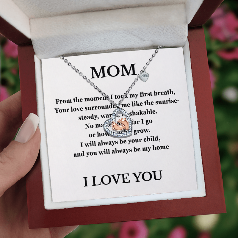 Mom- Your Love Surrounded Me- Precious Steps Necklace